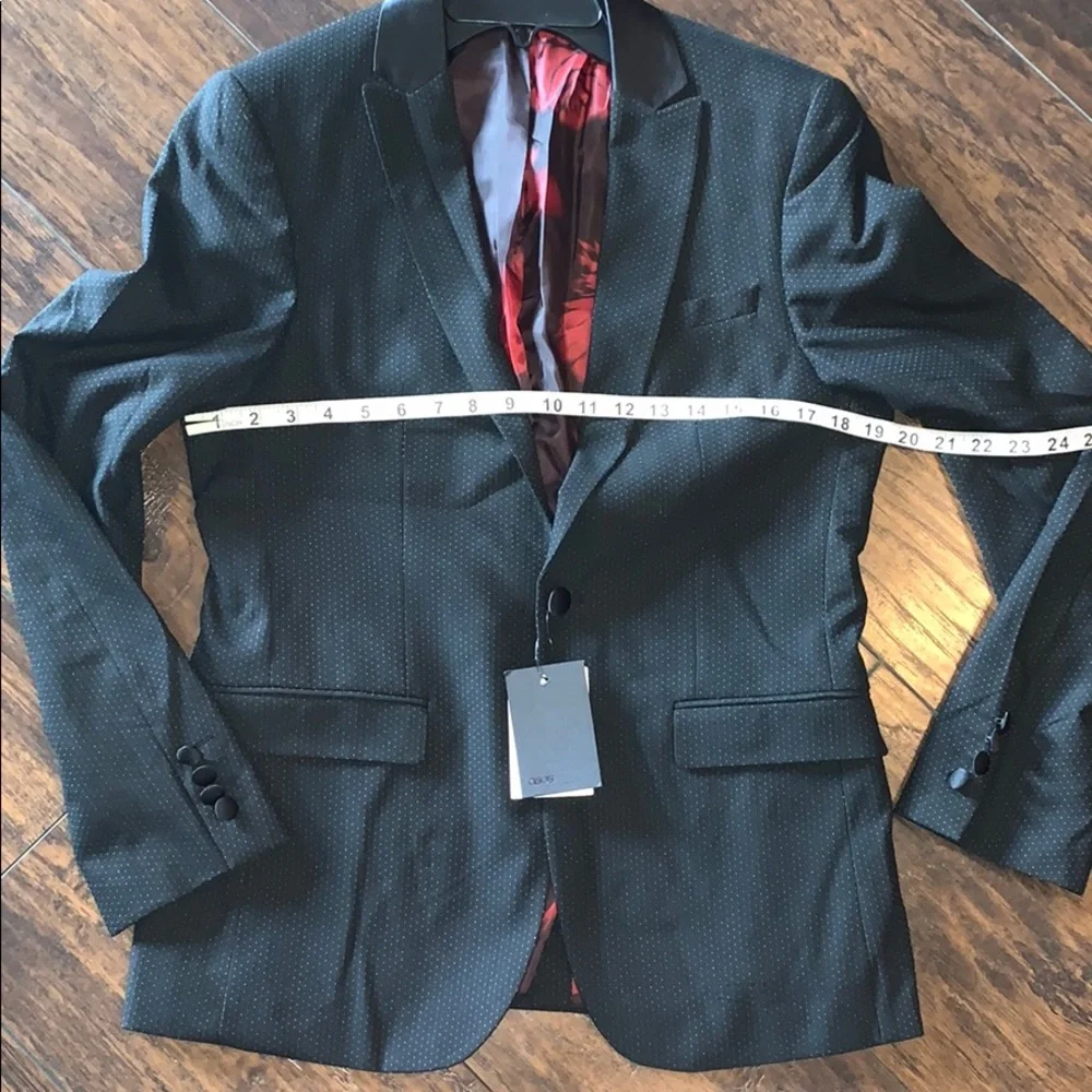 Asos New Black Blazer Size 38R Small Evening Old Money Formal Business Staple